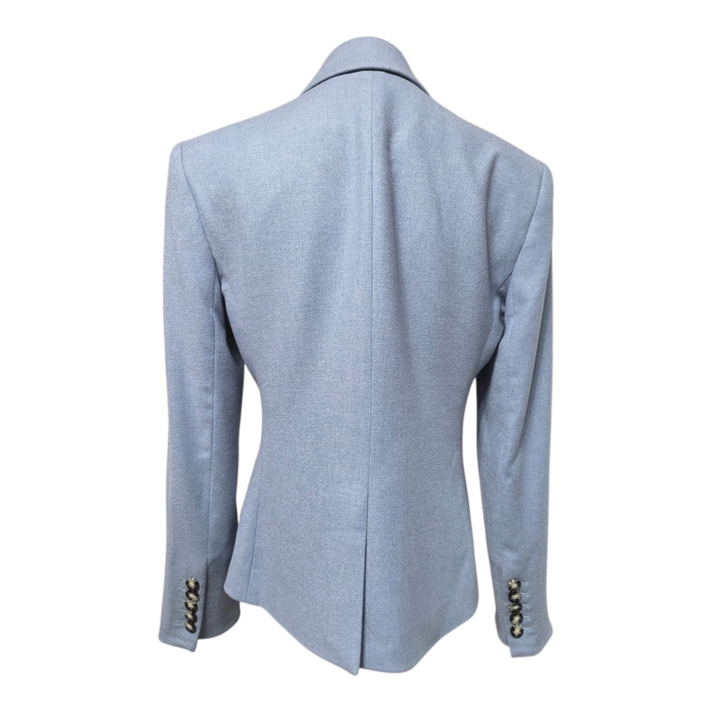 Veronica Beard Rickie Cropped Tailored Rickie Dickey Jacket Heather Smoke Blue 8 - Picture 7 of 16